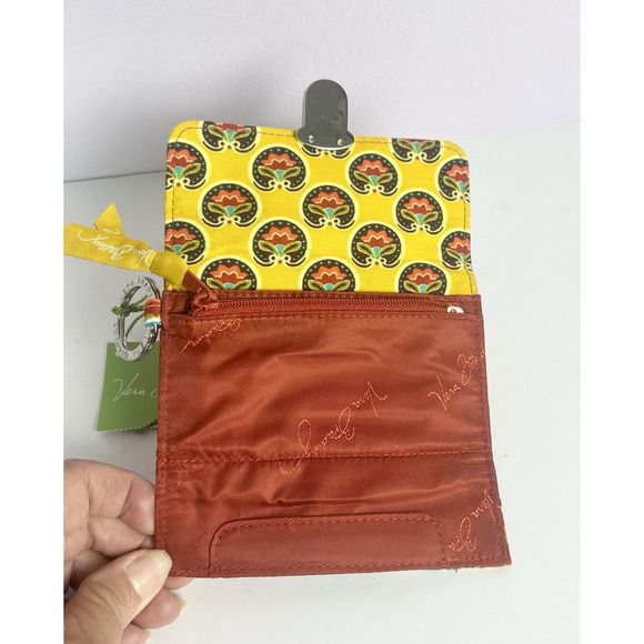 Vera Bradley Wallet Quick Swipe ID Provencal Yellow Floral Key Ring NWT - Picture 4 of 4